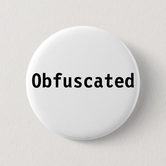 Obfuscated 2 Inch Round Button (Front)