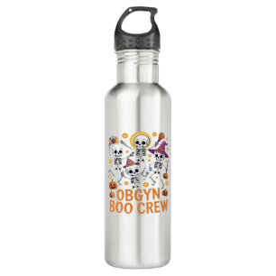 OBGYN Boo Crew Nurse Skeleton Dancing Halloween Sp 710 Ml Water Bottle