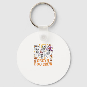 OBGYN Boo Crew Nurse Skeleton Dancing Halloween Sp Keychain