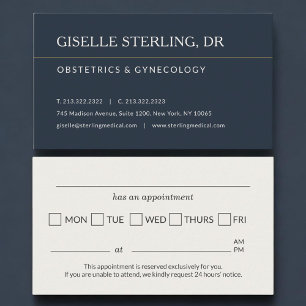 OBGYN Doctor Office Appointment Reminder Card