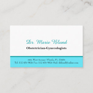 OBGYN Obstetrician Gynecologists Doctor Physician Business Card