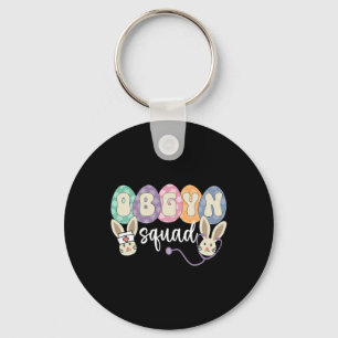 Obgyn Squad Eggs Easter Obstetrician Gynecologist Keychain