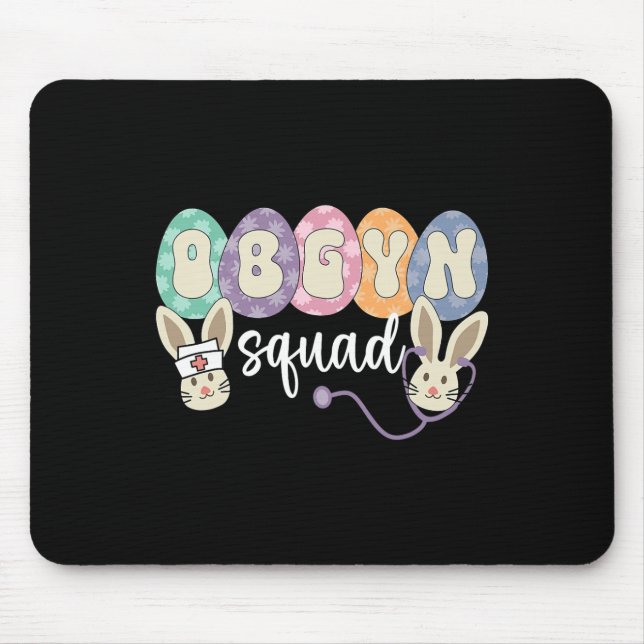 Obgyn Squad Eggs Easter Obstetrician Gynecologist  Mouse Pad (Front)