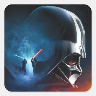 Obi-Wan Kenobi | Darth Vader Duel Collage Square Sticker