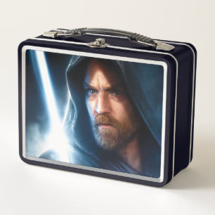 Obi-Wan Kenobi Galaxy Lightsaber Illustration Metal Lunch Box
