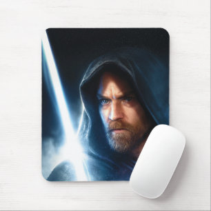Obi-Wan Kenobi   Galaxy Lightsaber Illustration Mouse Pad
