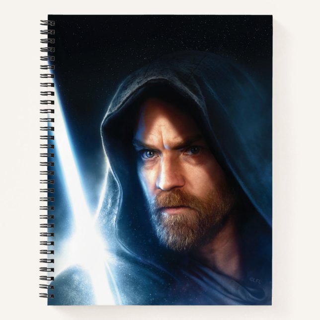 Obi-Wan Kenobi | Galaxy Lightsaber Illustration Notebook (Front)