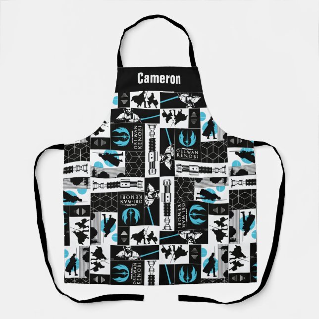 Obi-Wan Kenobi | Jedi Icon Collage Pattern Apron (Front)