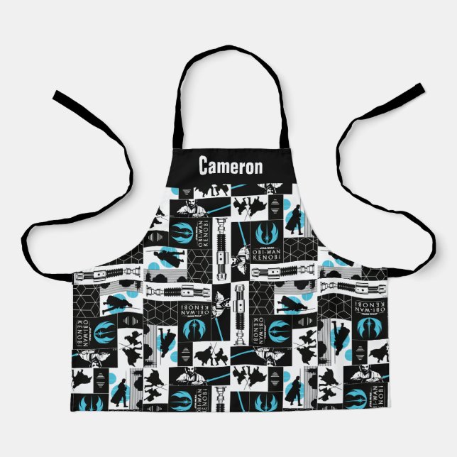 Obi-Wan Kenobi | Jedi Icon Collage Pattern Apron (Front)