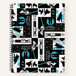 Obi-Wan Kenobi   Jedi Icon Collage Pattern Notebook