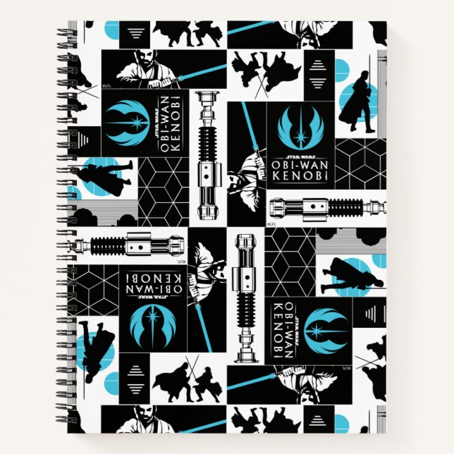 Obi-Wan Kenobi | Jedi Icon Collage Pattern Notebook (Front)