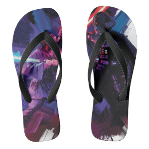 Obi-Wan Kenobi   Lightsaber Duel Illustration Flip Flops