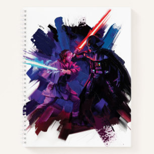 Obi-Wan Kenobi Lightsaber Duel Illustration Notebook