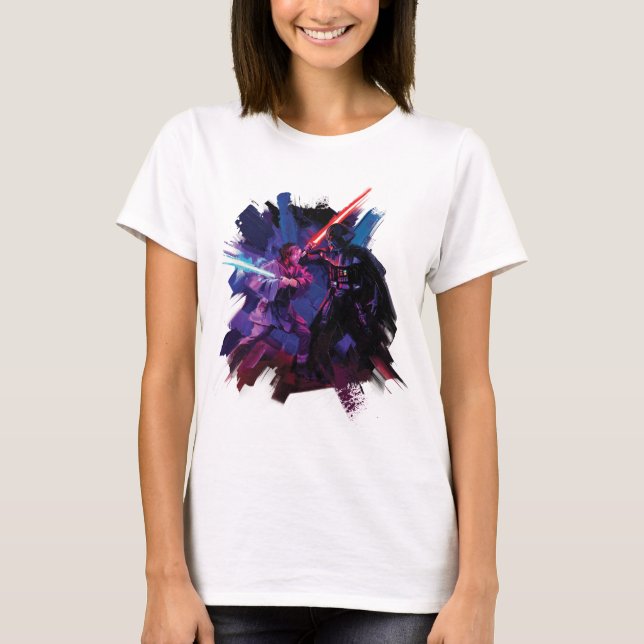 Obi-Wan Kenobi | Lightsaber Duel Illustration T-Shirt (Front)