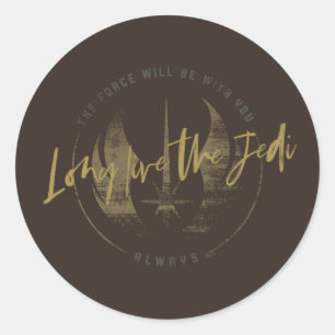 Obi-Wan Kenobi   "Long Live the Jedi" Insignia Classic Round Sticker