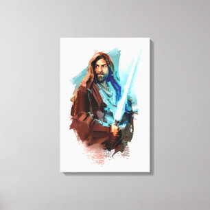 Obi-Wan Kenobi   Obi-Wan Painted Illustration Canvas Print