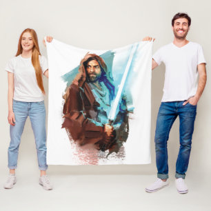 Obi-Wan Kenobi Obi-Wan Painted Illustration Fleece Blanket