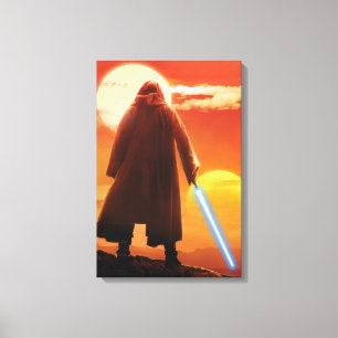 Obi-Wan Kenobi   Tatooine Sunset Illustration Canvas Print