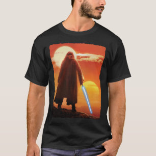 Obi-Wan Kenobi   Tatooine Sunset Illustration T-Shirt