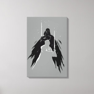 Obi-Wan Kenobi   Vader & Obi-Wan Overalp Sketch Canvas Print