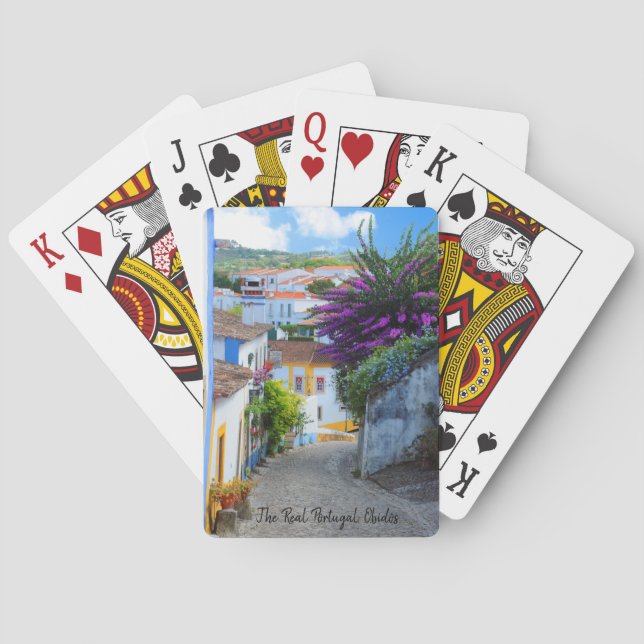 Obidos Flowers, Portugal Playing Cards (Back)