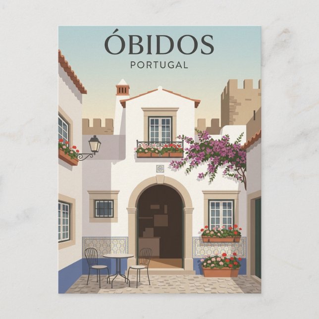Obidos Portugal Postcard (Front)