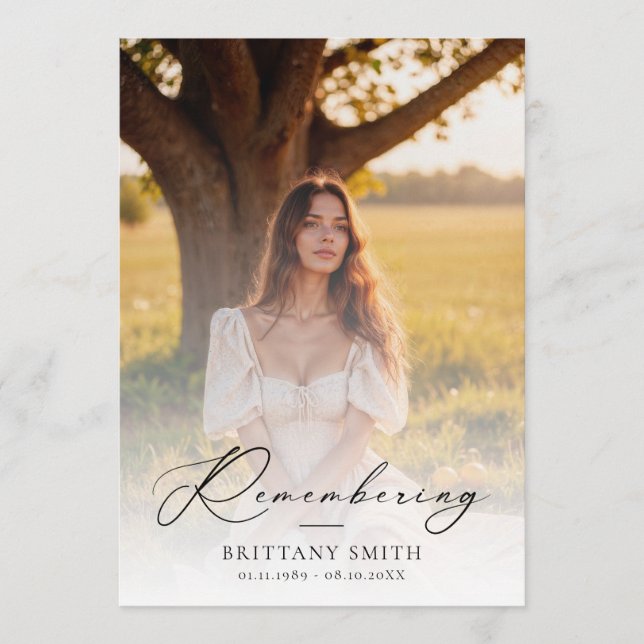 Obituary Order of Service Memorial Funeral Program (Front)