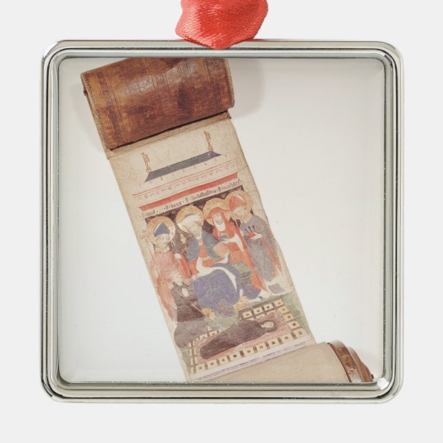 Obituary scroll, 1406 metal ornament (Front)