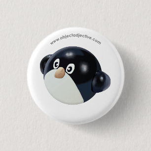 Object Adjective Penguin 1 Inch Round Button