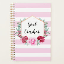 Objectif Croisher rose rayures florales