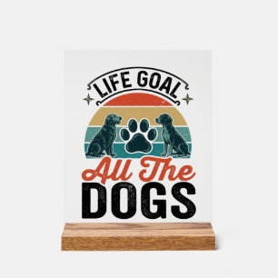 Objectif de vie Tous les chiens Conception vintage