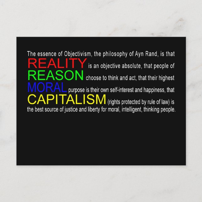 Objectivism Postcard (Front)