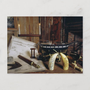 Objects from a Nineteenth Century Captain's Desk Postcard