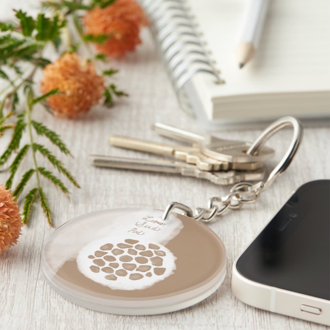 objet_11_lotus seed pod acrylic keychain (Front Right)