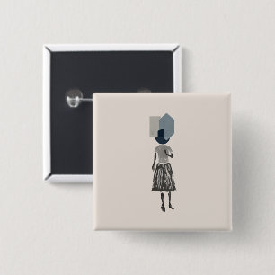 objet_14_une femme_1 2 inch square button