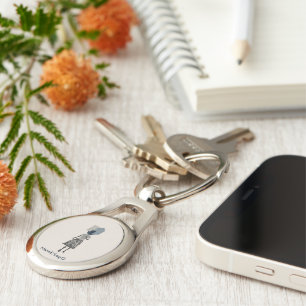 objet_14_une femme_1 metal keychain