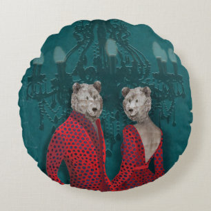 objet_20_une femme, un homme_2 round pillow