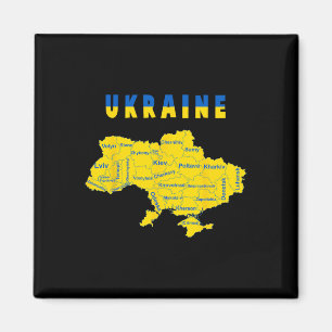 Oblasts Of Ukraine Map Magnet
