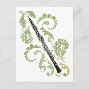 Oboe and Foliage Postcard