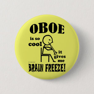 Oboe, Brain Freeze 2 Inch Round Button