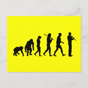 Oboe evolution funny Oboist humour gift Postcard