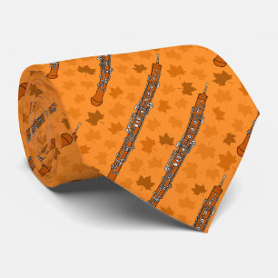 Oboe Fall Autumn Oboist Woodwind Musician Tie
