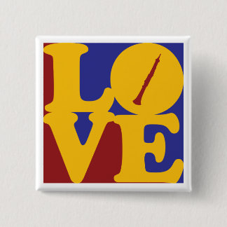 Oboe Love 2 Inch Square Button
