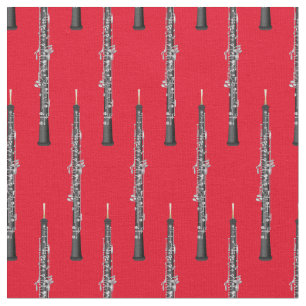 Oboe Music Musician Room Decor Red Fabric
