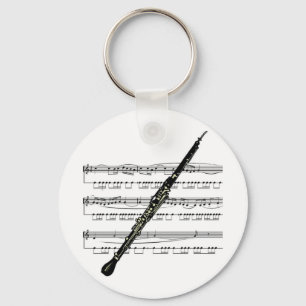Oboe musical 01 B Keychain