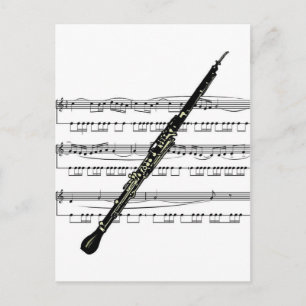 Oboe musical 01 B Postcard