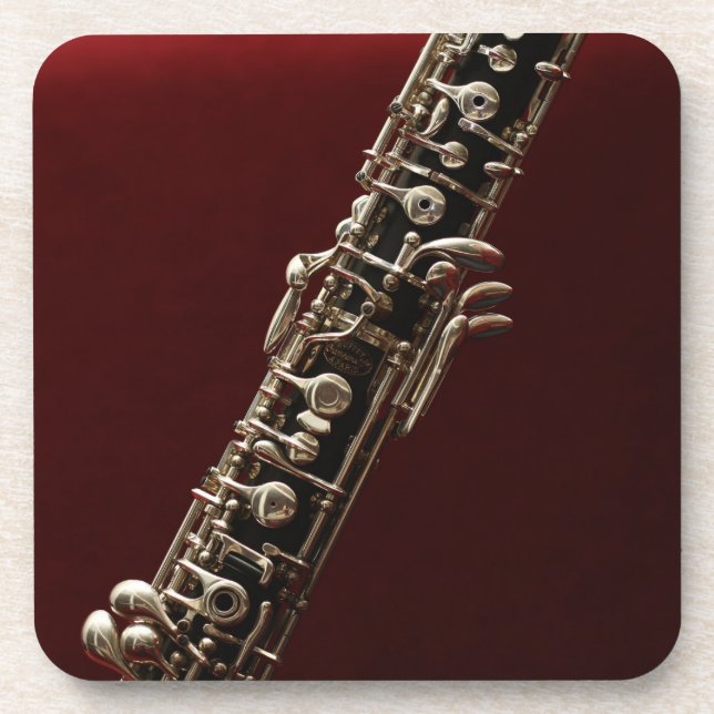 Oboe musical instrument coaster (Front)