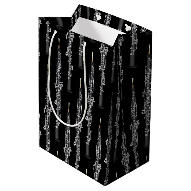Oboe Musician Music Teacher Medium Gift Bag (Back Angled)
