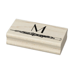 Oboe Musician Music Teacher Rubber Stamp