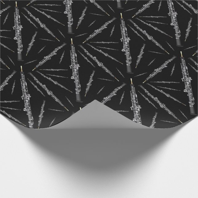 Oboe Musician Music Teacher Wrapping Paper (Corner)